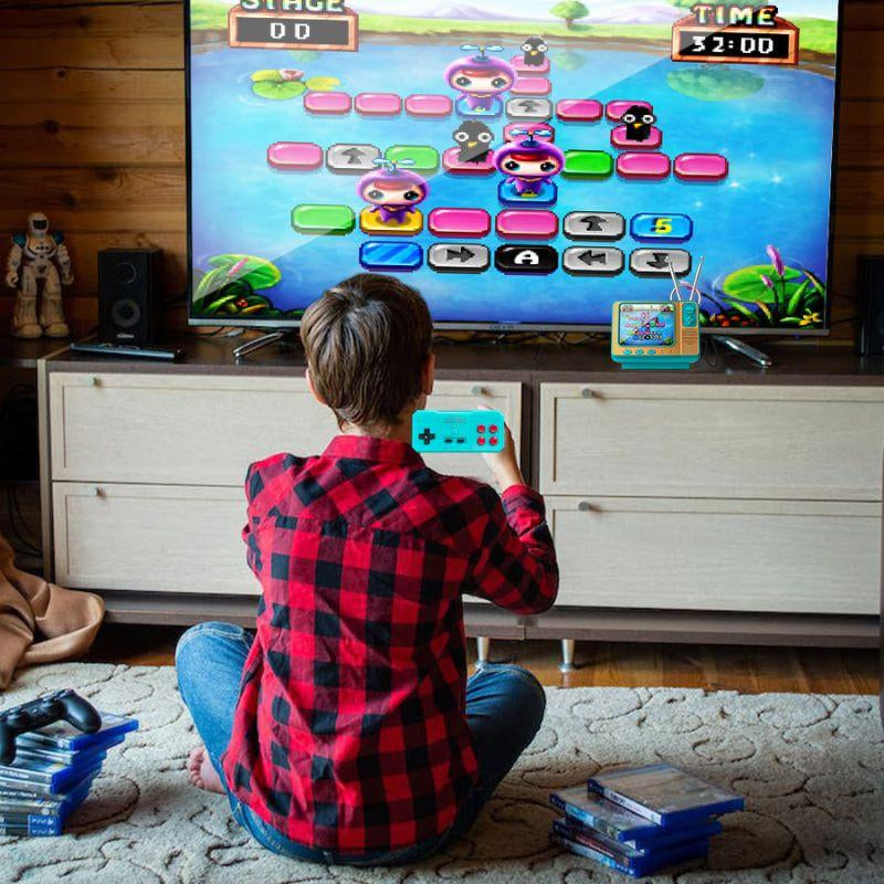 PYBGE Retro Video Game Console GV300S: 308 Built-In Classic Games, Classic Retro 3-Color Gamepad, Mini Handheld Tv-Style Game Player – Ideal for Kids & Adult Nostalgia Enthusiasts