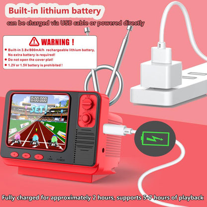 PYBGE Retro Video Game Console GV300S: 308 Built-In Classic Games, Classic Retro 3-Color Gamepad, Mini Handheld Tv-Style Game Player – Ideal for Kids & Adult Nostalgia Enthusiasts