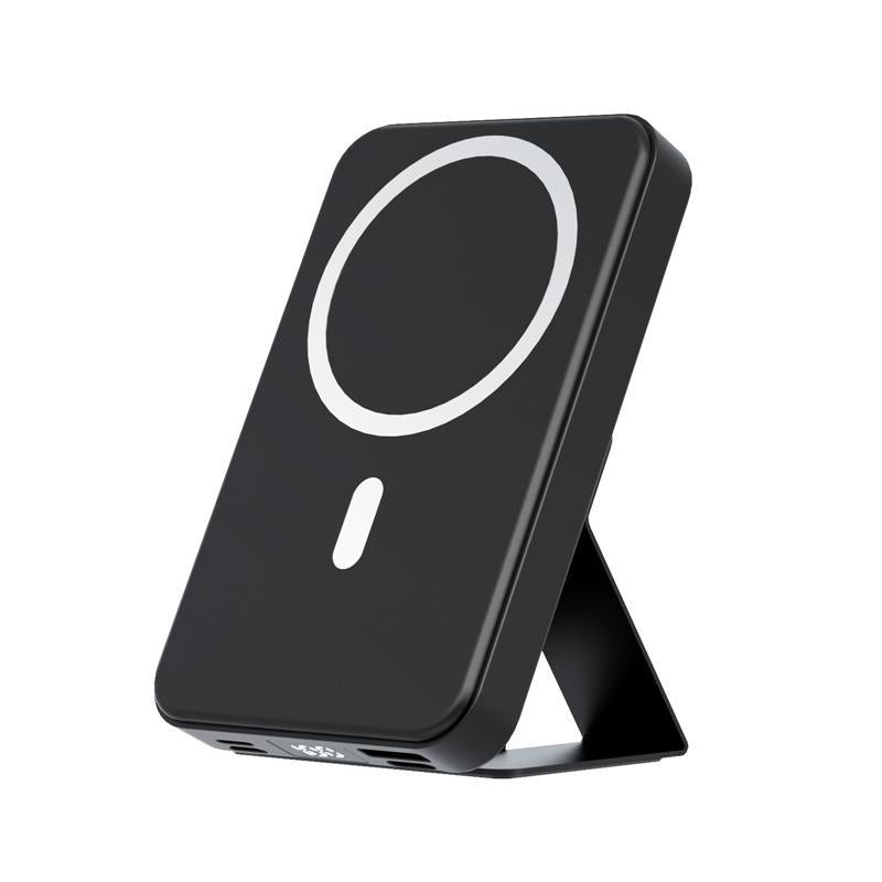 QJL Magnetic Power Bank, 10000Mah Magnetic Power Bank,Foldable Wireless Portable Charger with LED Display,Fast Charging for Iphone 16/15/14/13/12 Pro/Pro Max/Plus, Compact Silicone