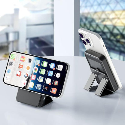 QJL Magnetic Power Bank, 10000Mah Magnetic Power Bank,Foldable Wireless Portable Charger with LED Display,Fast Charging for Iphone 16/15/14/13/12 Pro/Pro Max/Plus, Compact Silicone