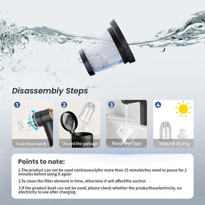 Powerful Handheld Wireless Vacuum Cleaner, with Strong Suction for Home | Car | Desktop Cleaning, Car Detailing Accessories, Cleaning Supplies