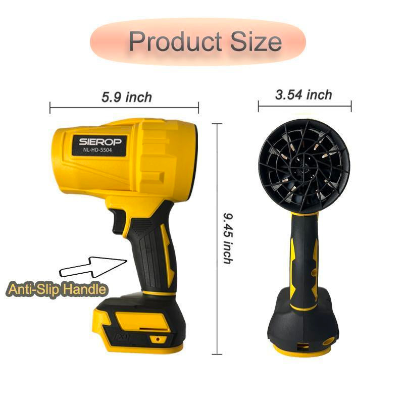 2 Battery Thrust Electric Turbo Jet Blower Brushless Motor Handheld Air Duster Fan Home Dust Clean, Snow/Leaves Car Dryer, Garden Courtyard Outdoor Use Tool